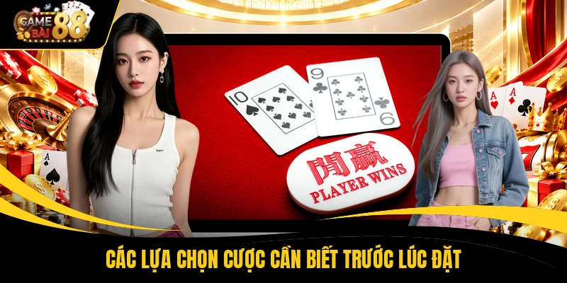 Các lựa chọn cược cần biết trước lúc đặt