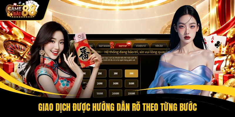 Giao dịch được hướng dẫn rõ theo từng bước